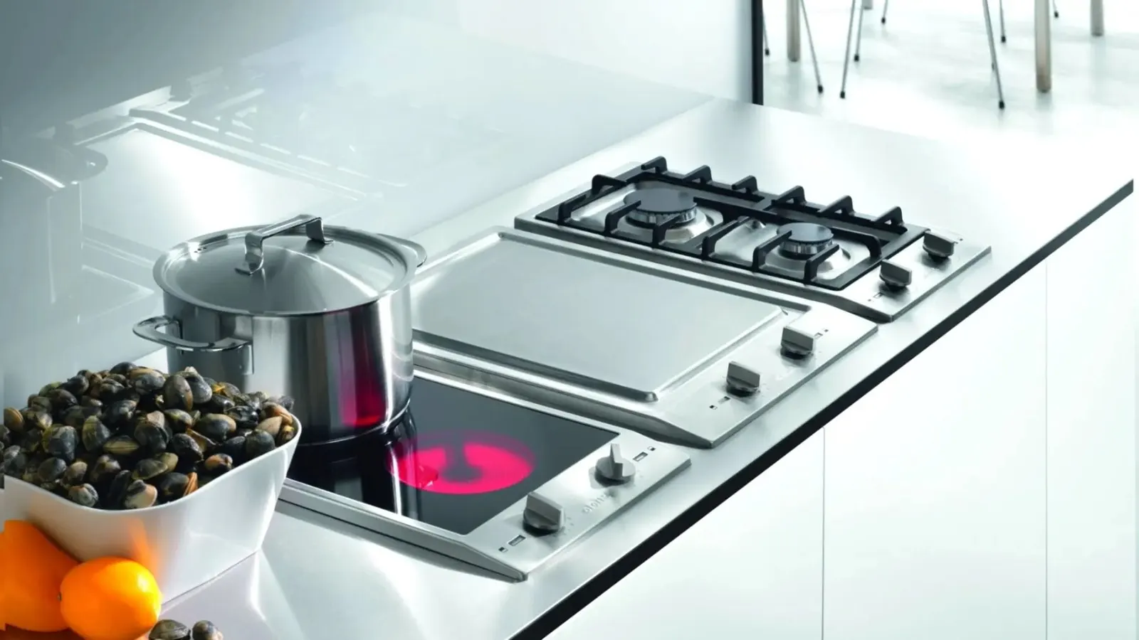 Propane gas cooktop installed in a farmhouse kitchen near Brewster, Ohio