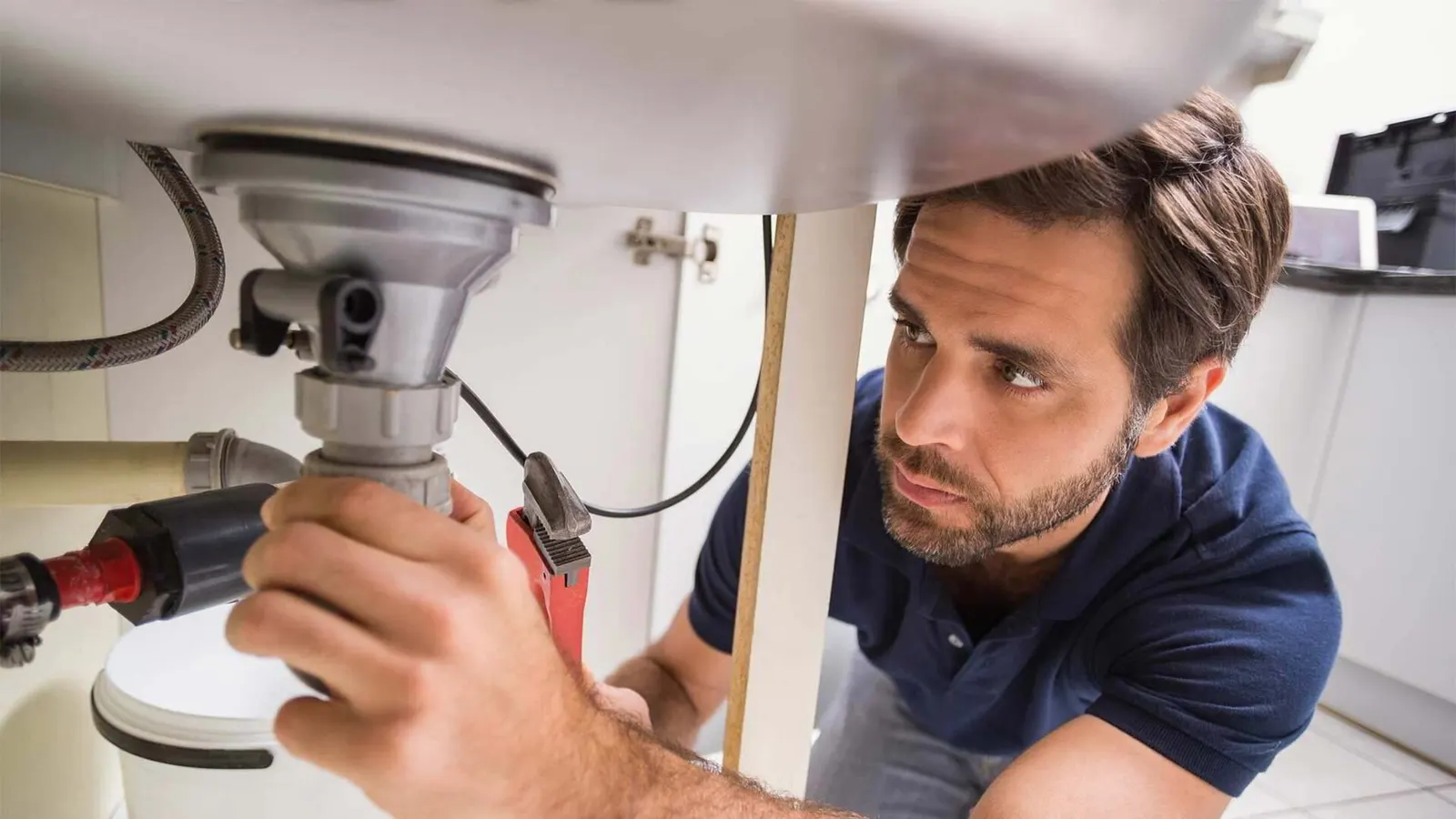 New plumbing rough-in in a rear room addition on a Canton, Ohio home