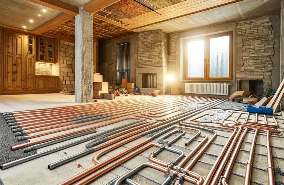 Corrected PEX connections with shutoff valves under a sink